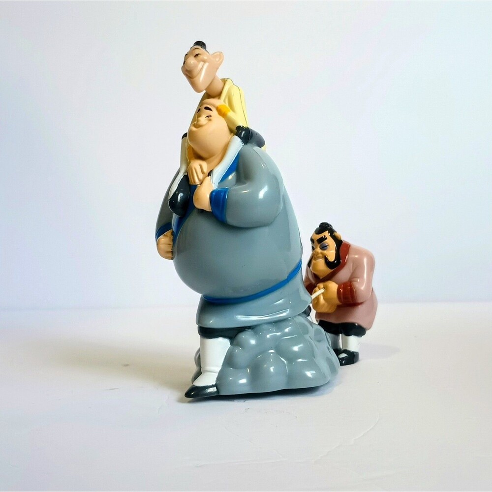 McDonalds Happy Meal Disneys Mulan Chien Po Ling & Yao 1998 Pull Toy #8 Mulan
